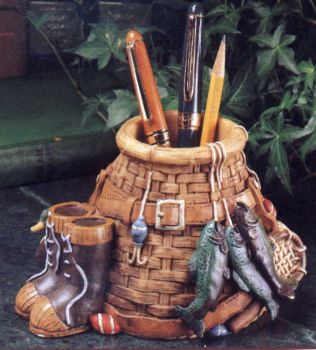 Fshing Basket Pen and Pencil Holder