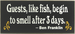 2472 Guests Like Fish Fishing Plaque